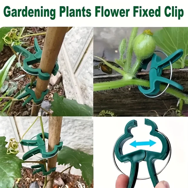40PCS Plant Clips Garden Clips for Tomato Cage, Tomatoes Clips Plant Support Clips for Bamboo Stakes, Climbing Plants, Vines 2