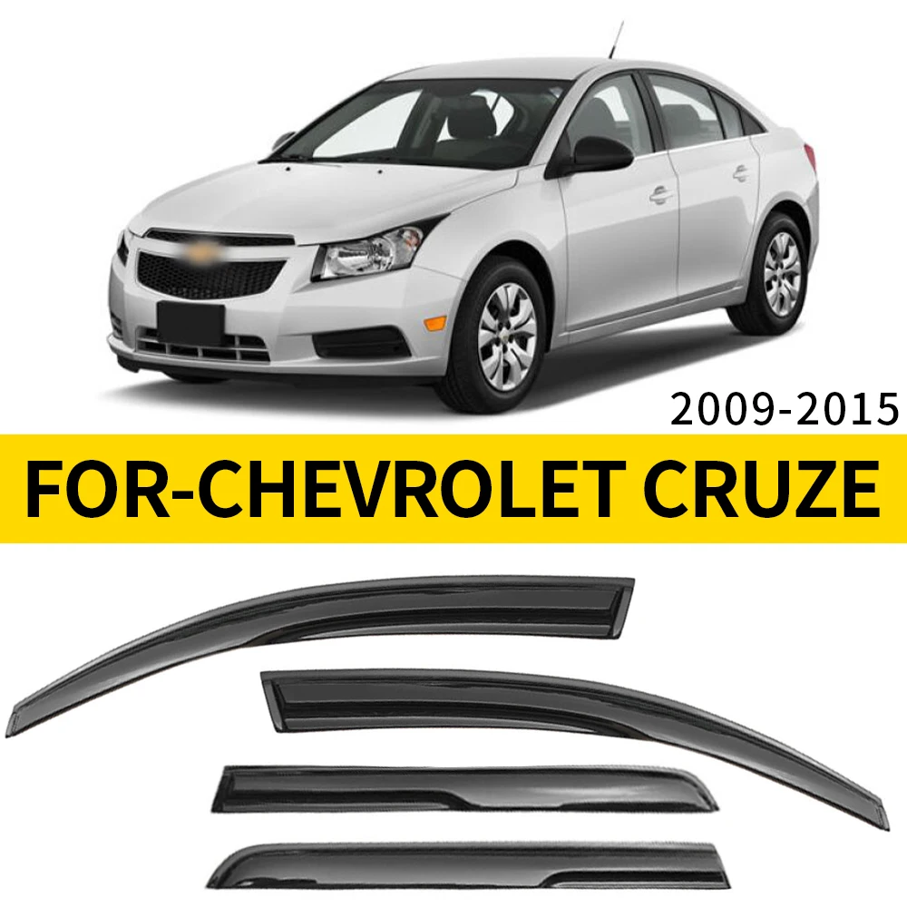 

4Pcs For Chevy Cruze 2009-2015 Window Deflector Rain Guard Visor Awnings Protection Vent Panel Easy to Install Car Accessories