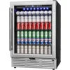 24 Inch Beverage Refrigerator, Beverage Cooler 180 Can Built-in Design, Under Counter Beer Fridge 1
