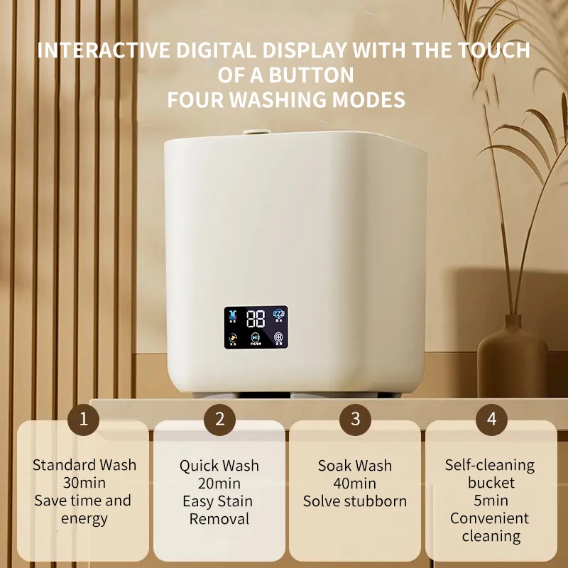 Mini washing machine fully automatic household small integrated machine dedicated cleaning machine for underwear and socks mini washing machine