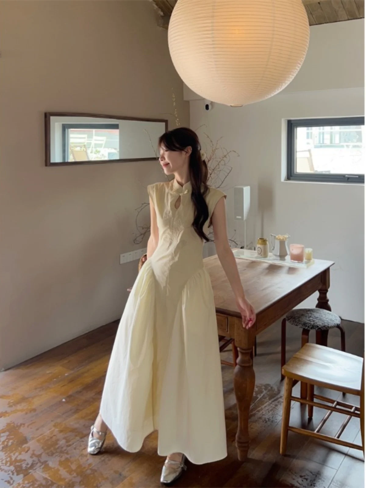 

Новое китайское Ретро улучшенное платье Чонсам женское летнее длинное платье