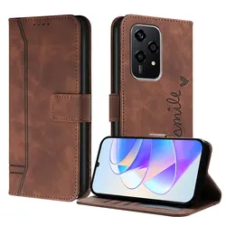Leather Flip Wallet Phone Case with Card Slot - Honor 90 Pro 5g (Brown (HX - 03))