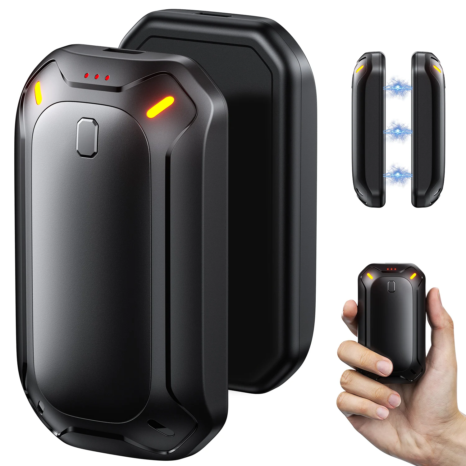 Hand Warmers Rechargeable Dual Magnteic Electric Hand Warmer Double-Sided Warming Portable Heater Gifts Women Men 2 Pack