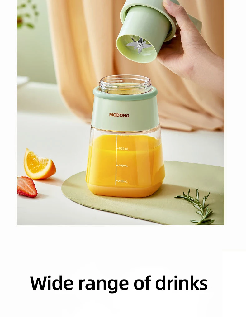 500ml Electric Juicer Portable Smoothie Blender Juicing Cup Wireless Fruit Mixers Orange Squeezer Juice Maker 1500mAh