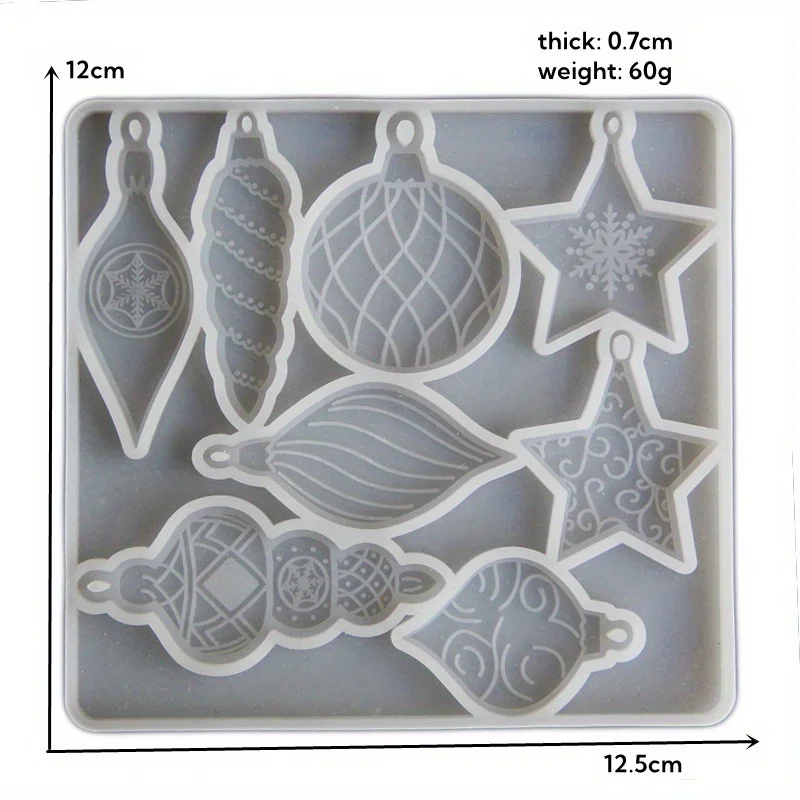 1pc DIY Ocean Conch Starfish Gypsum Fragrance Stone Mold Christmas Star Snowflake Lamp Painting Hanging Silicone Mold
