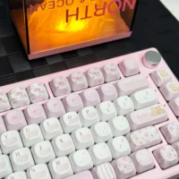 Little Bear Bouquet Keycap MOA Cherry Profile Pink PBT Custom Keycaps for Mechanical Keyboard Cute Gentle Floral Key Cap Gifts - Image 4