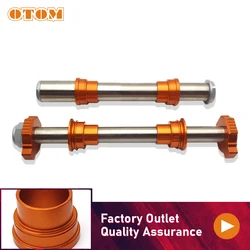 OTOM Motorcycle Wheel Hub Axle Front Rear Fork Wheel Shaft Sliders Cap Crash Protector Pit Bike Part Swingarm Spools Set For KTM
