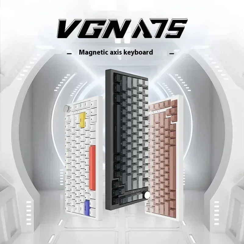 VGN A75 마그네틱 스위치 유선 기계식 키보드, RT 핫 스왑 게임용 키보드, 낮은 지연 개스킷 발로란트 PC 게이머 액세서리