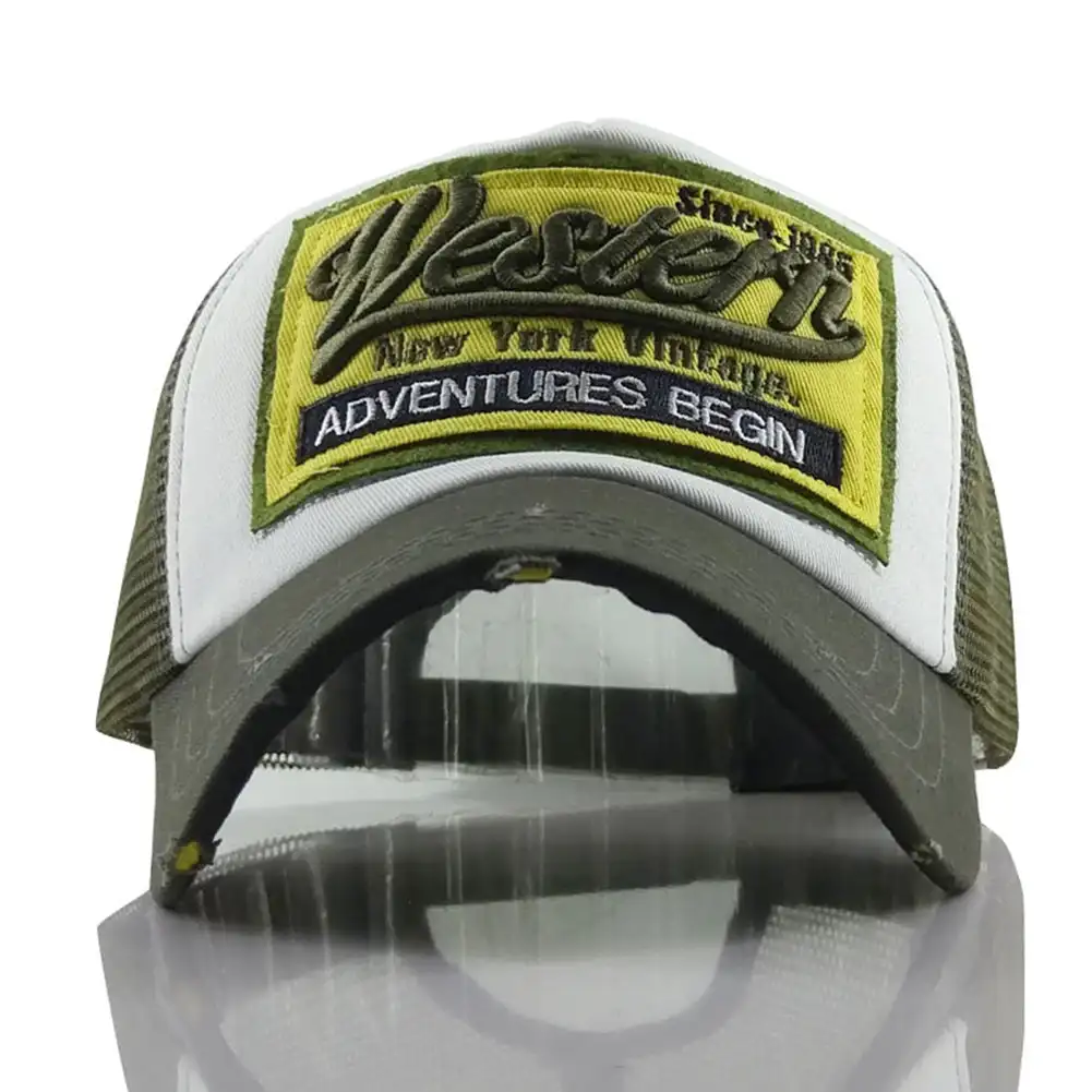 스트리트 편지 자수 메쉬 아빠 야구 모자 패션 Snapback 힙합 야외 Y2K 트럭 모자 Gorras F2719 여성용 남성용