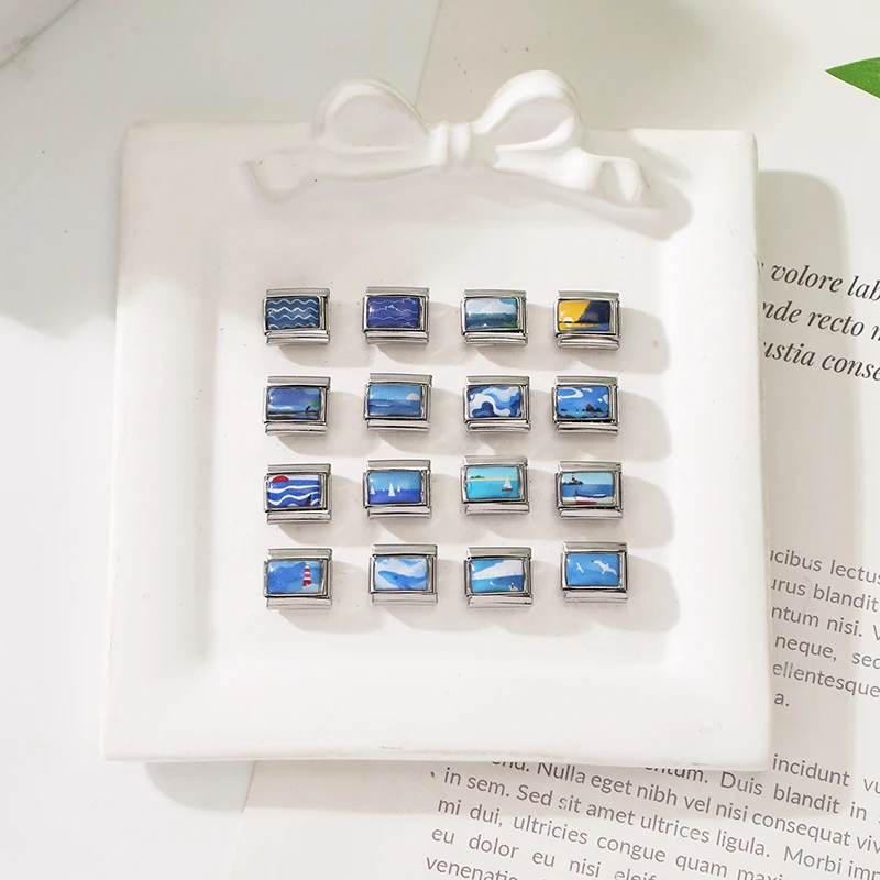 Wholesale Blue Sea Series Stainless Steel Bracelet