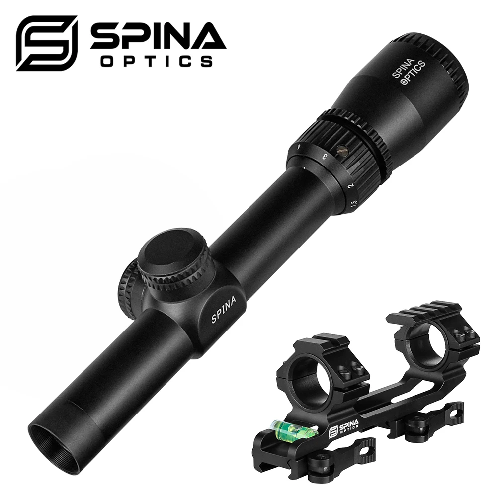 

SPINA OPTICS 1.5-5X20 Riflescope Mil-dot Reticle Hunting Scope Optical Sight Airsoft With Mounts For Outdoor Shooting Sports