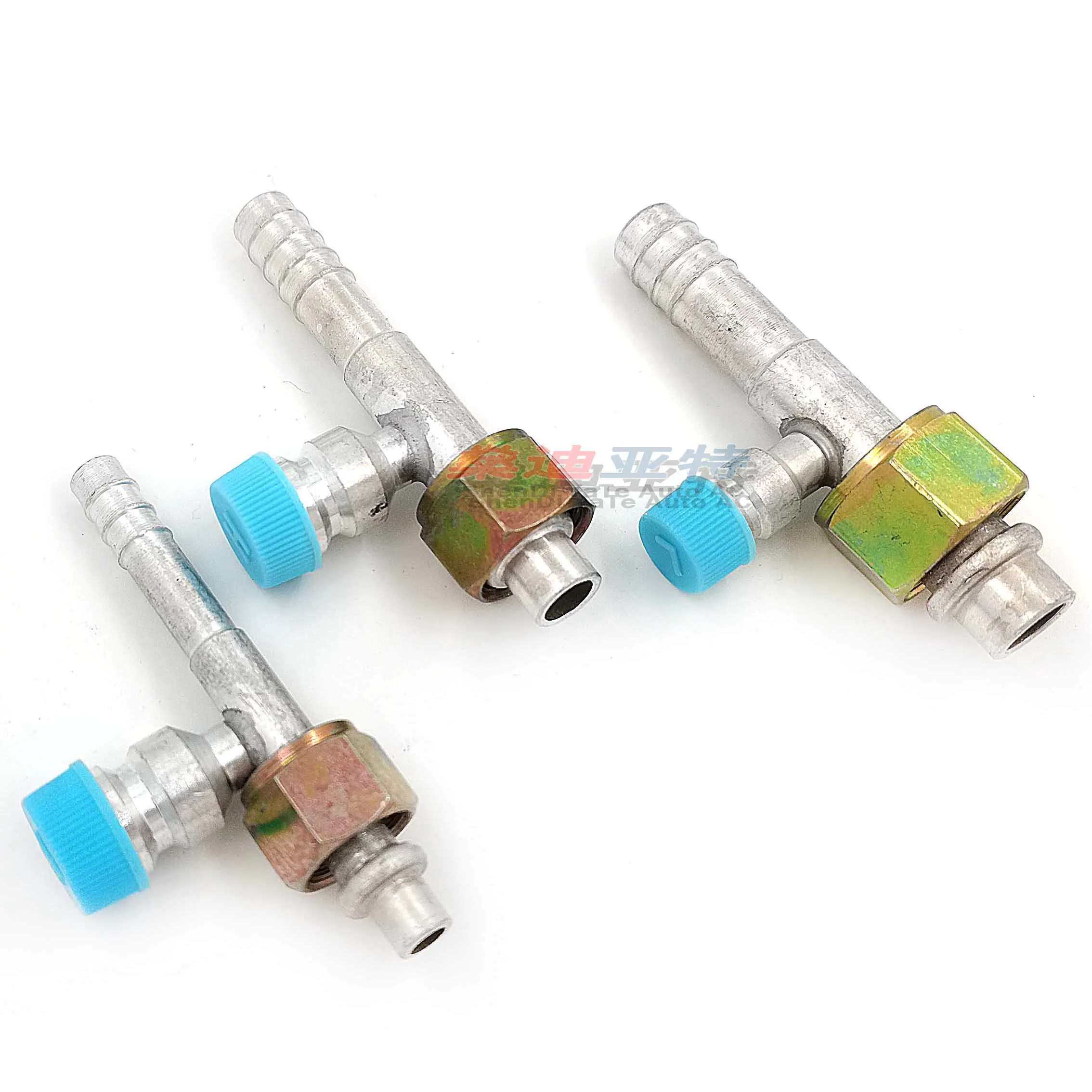 Auto Air Conditioning Hose Clamp For R12 Interface with R134a Refrigerant Valve AC Pipe Aluminum Connector Fitting