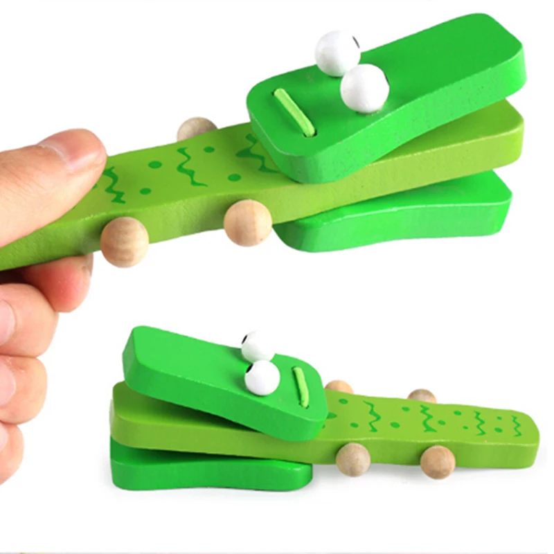 

Cute Castanets Musical Instrument Toys Kids Wooden Toys Clapper Handle Baby Development Music Educational Toys For Children Gift