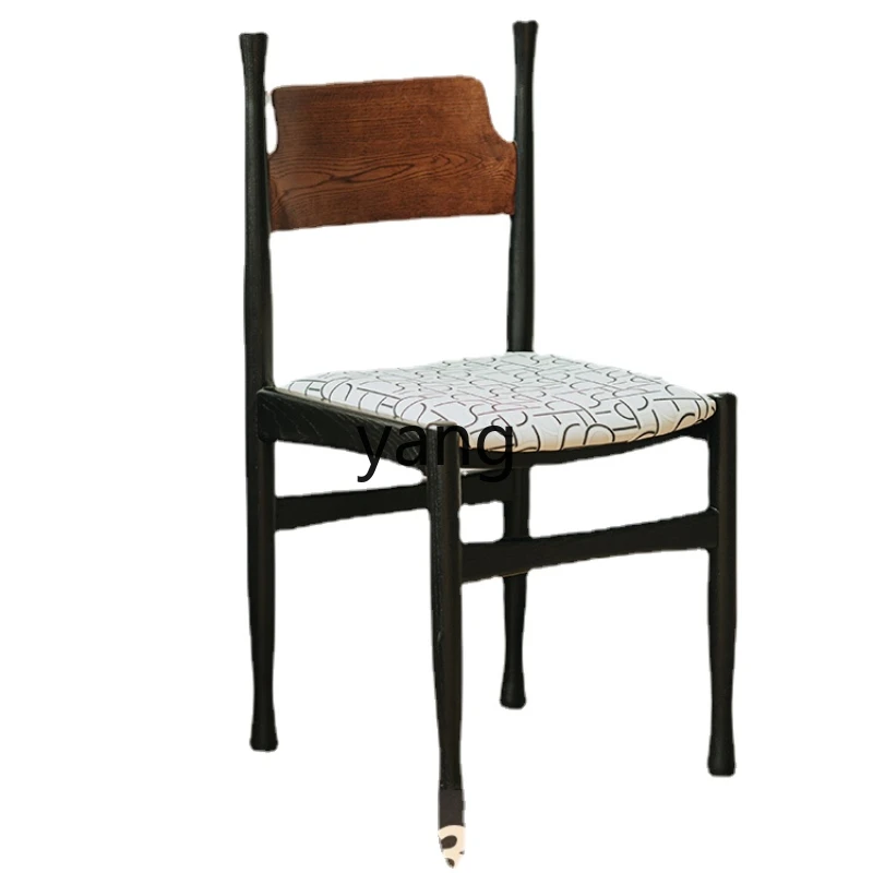 

CX домашний обеденный стул из массива дерева средней древности простой ретро Кофейни обеденный стол стул мебель