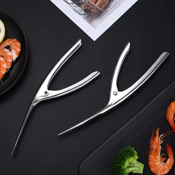 1/3pcs Stainless Steel Shrimp Peeler Fish Line Cutter Clean Shrimp Line Fishing Lobster Peeler Kitchen Seafood Tools