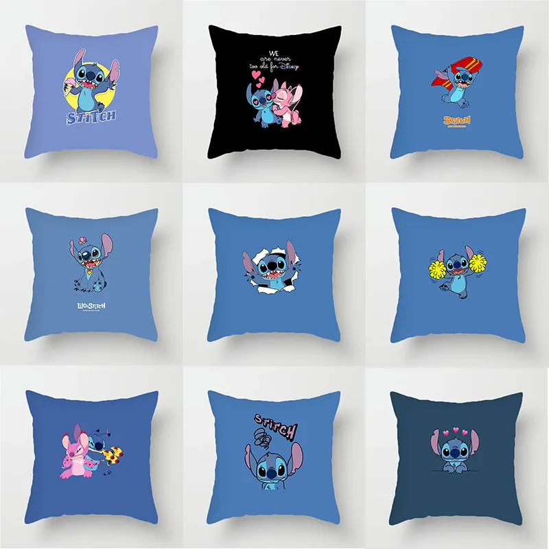 

Disney New Stitch Star Baby Doll Stitch Cartoon Anime with The Same Pillow Cover Super Soft Cushion Cover