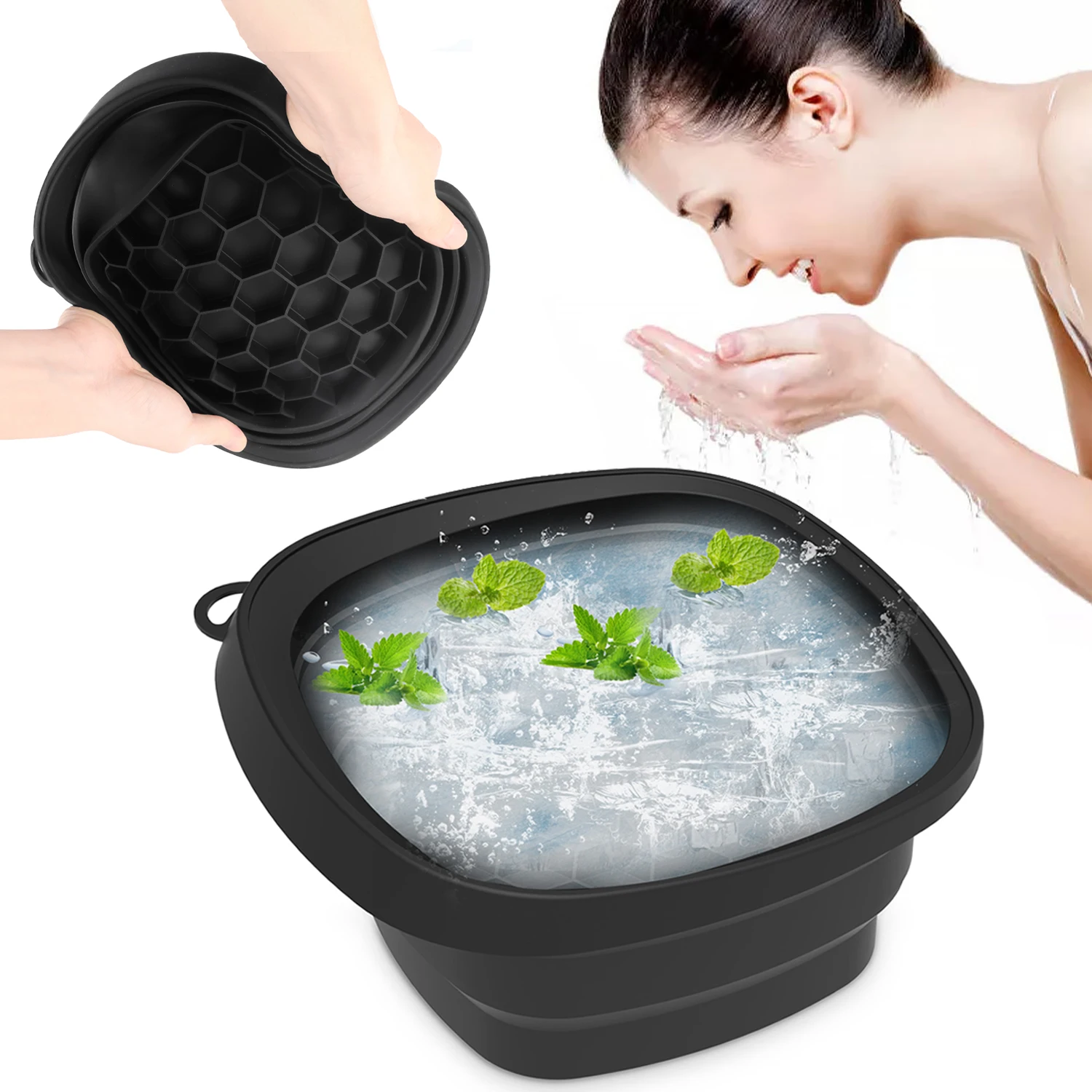 Silicone Portable Facial Ice Bath Bowl for Skincare