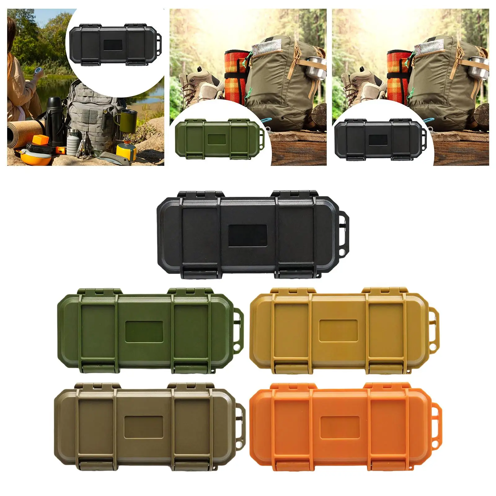 Outdoor Survival EDC Protective Tool Case - Shockproof & Waterproof with Foam Padding, 6.9x3.3