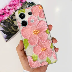 Chic Painted Clear Silicone Phone Case with Bumper Protection for Xiaomi Poco X6 5G (754)