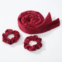 Heatless Curling Rod Headband for Effortless Waves and Curls (Wine red 2)