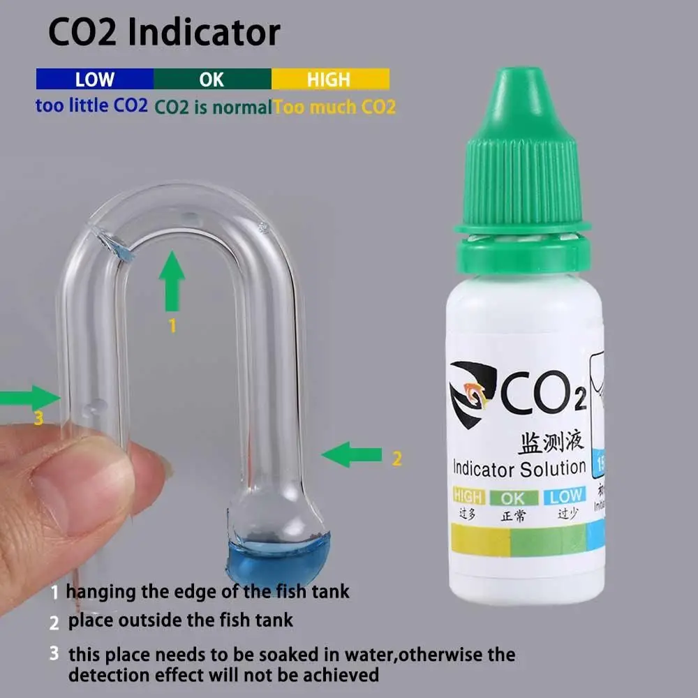 Indicatore Di Co2 Per Erba Per Piante Acquatiche Tester Per Acquario Monitor Diffusore Di Co2 Monitor Per Monitor Di Co2 A Controllo Di Caduta Di Vetr