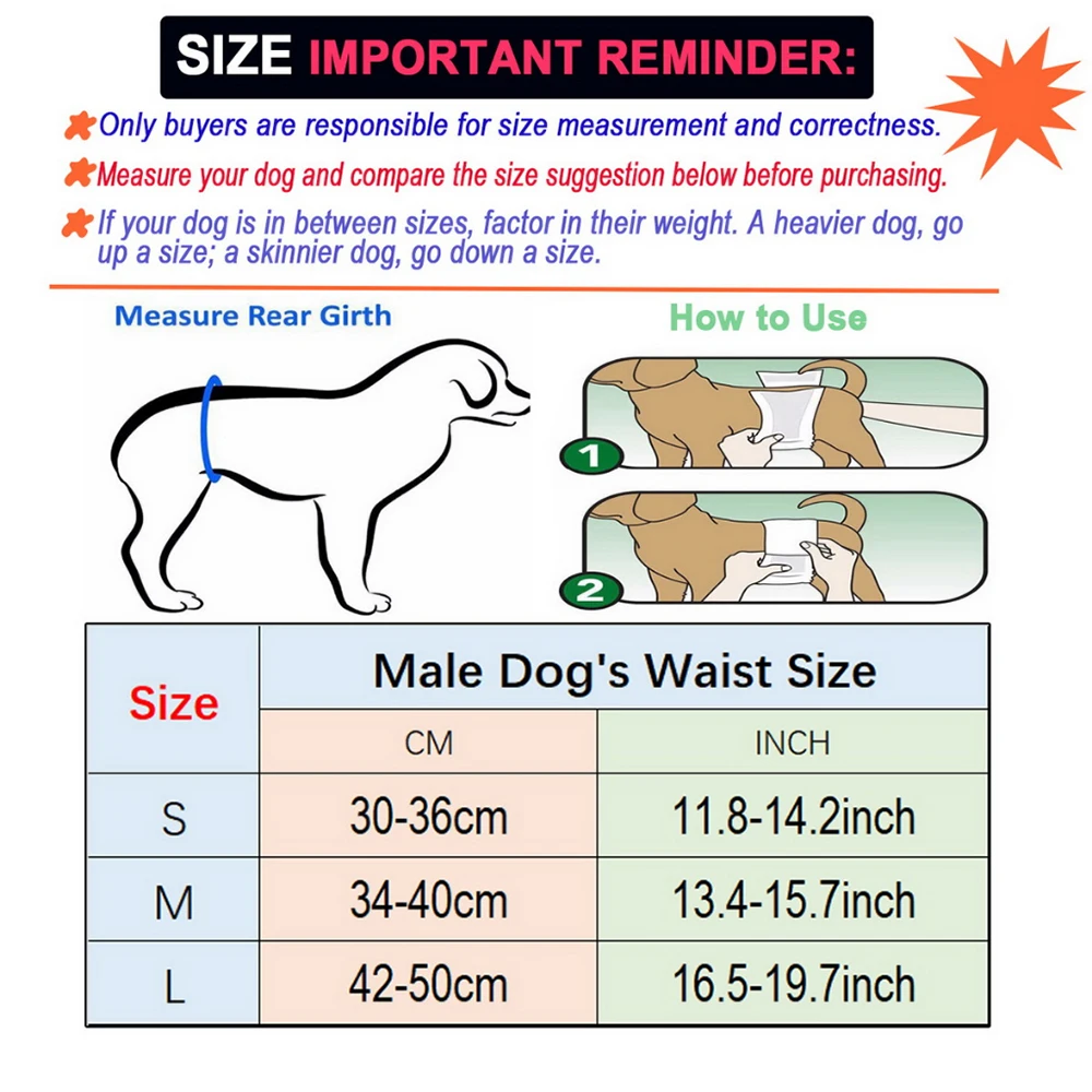 Washable Reusable Pet Male Dog Cloth Diaper Physiological Sanitary Dog Shorts Underwear Pant for Pet Dogs dog diapers pet diapers dog nappies dog shorts