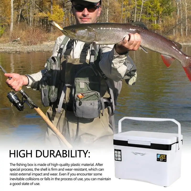 Portable Fishing Tackle Box With Carrying Handle Live Bait Cooler Box  Tackle Boxes Ultra Light sea fishing insulation box - AliExpress