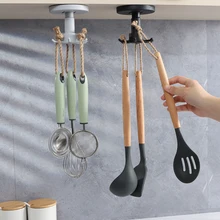 

Rack Organizer Kitchen Storage Cabinet Wall Hanger Design Bathroom Utensils Shelf Home Rotatable Storag Hook And Rotating Hooks