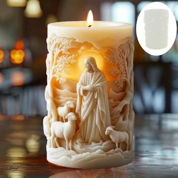 Jesus Shepherd Candle Mold 1