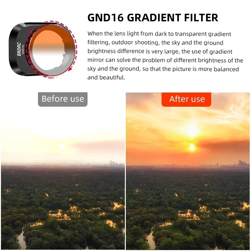 BRDRC Lens Filter DJI Mini 4 Pro LPR/Star 8X/GND16/VND Lens Filter Set Aluminium Frame Optical Glass Drone Accessories lens filters nd filters set