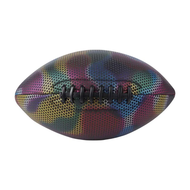 Ballon de rugby de football phosphorescent, brillant pour les jeux de nuit,  brillant, taille 9, accessoires