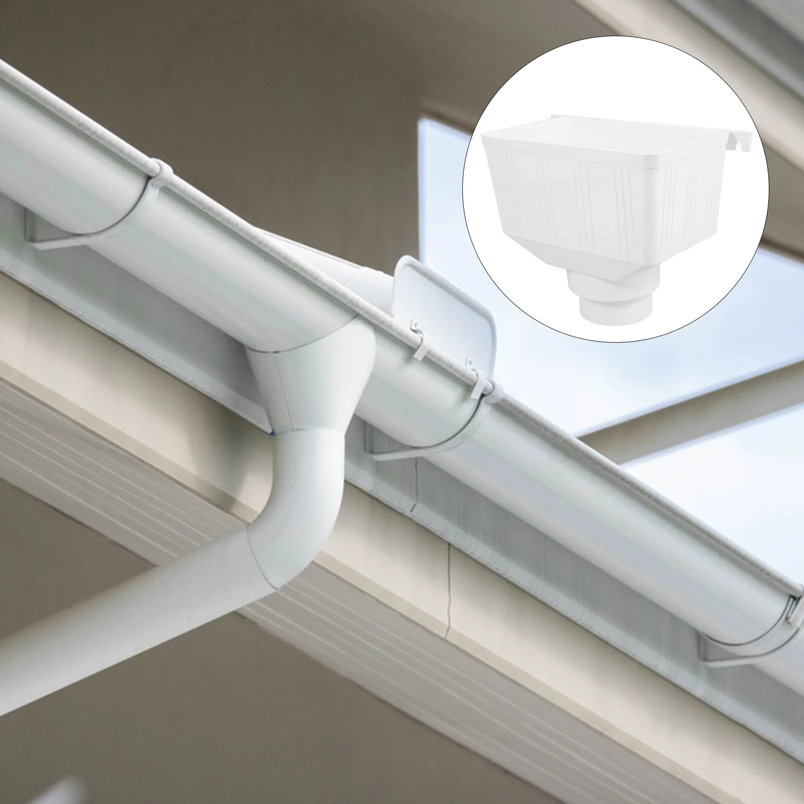 Pvc Drainage Pipe Downspout Connector Rainwater Gutter Diverter Outdoor Plumbing Downspouts Accessories System