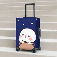 Bubu And Dudu Suitcase Cover Holiday Panda bear hugs love Practical Luggage Accesories Travel Protection 1