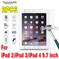 2Pcs Tempered Glass for IPad 2  3 4 9.7 Inch Tablet Screen Protector A1395 A1396 A1397 A1416 A1403 A1430 A1458 A1459 A1460 Glass 1