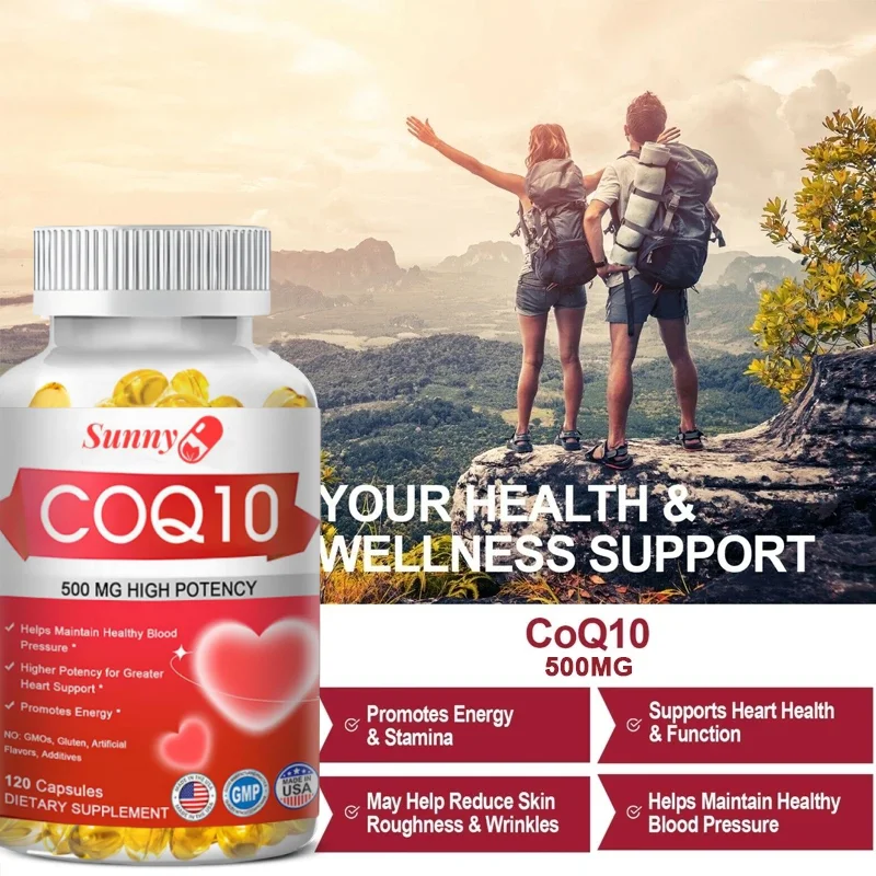 Coenzyme Q10 Capsules 500mg for Circulation Stress Health coq10 capsules