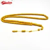 Tasbih Baklait 99 Barrel type prayer beads misbaha bracelet Eid Ramadan Gift arabic accessories yellow resin