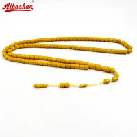 Tasbih Baklait 99 Barrel type prayer beads misbaha bracelet Eid Ramadan Gift arabic accessories yellow resin