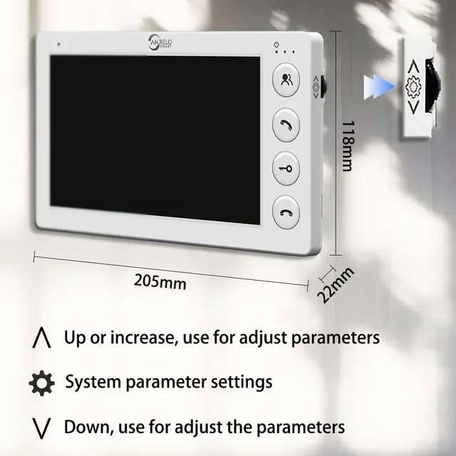 Anjielo 2/3/4 Unit Multi Apartments Intercom Video Doorbell with RFID Card Unlock 7inch 4Wired Video Door Phone System 5