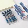 6Pcs 0.5mm Bullet Head Simple Press Type Doctor's Prescription Gel Pen Dark Blue Ink Hospital Signature Pens Stationery Supply 2