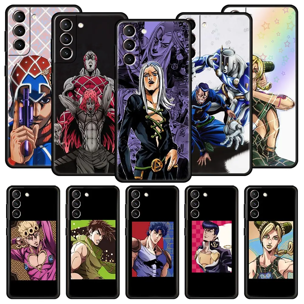 

JoJos Bizarre Adventure Cartoon Phone Case For Samsung Galaxy S23 S22 Ultra S20 S21 FE 5G S10 S9 Plus S10E S8 S7 Edge Soft Cover