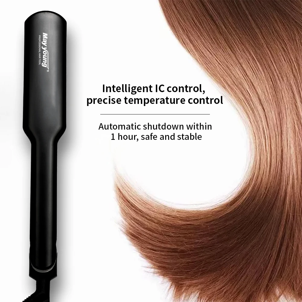 450℉/230℃  Extra Long Titanium Wide Plates Ultra Thin hair Flat iron hair straightener 6