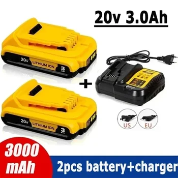 20V Baterry For Dewalt DCB200 Replacement Battery DCB200 DCB101 DCB115 3000mAh Power Tool Baterry For Dewalt Li-ion Batteries