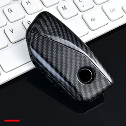 Premium Carbon ABS Alcantara Remote Key Case Cover (Carbon shell)