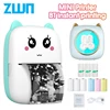ZWN Portable Bluetooth Mini Printer Mobile Phone Photo Title Note Print Pocket Student Error Label Printer for Children's Gifts 1