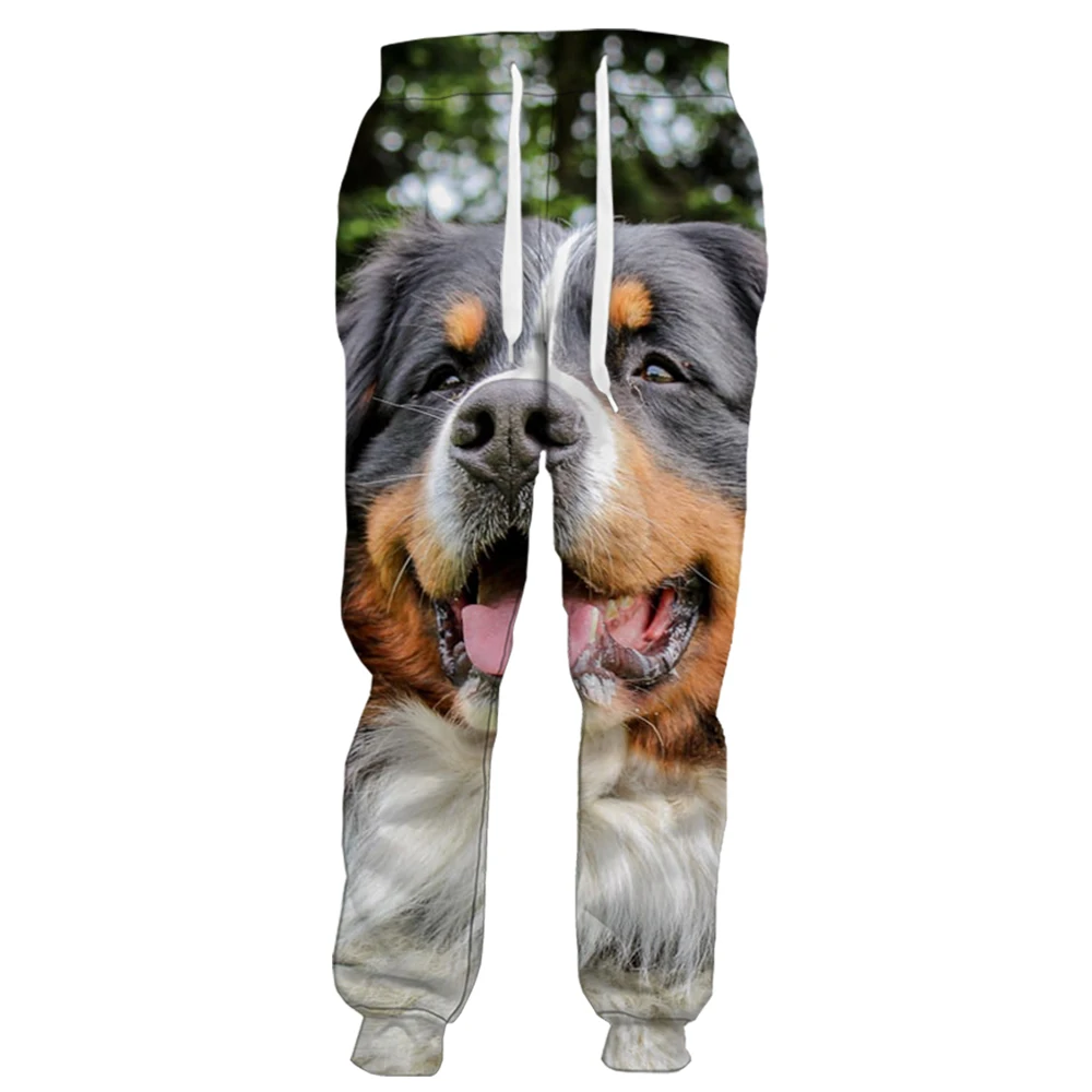

HX Mens Pants Smiling Bernese Mountain Dog 3D Printed Trousers Casual Sweatpants Joggers Men Clothing Ropa De Hombre