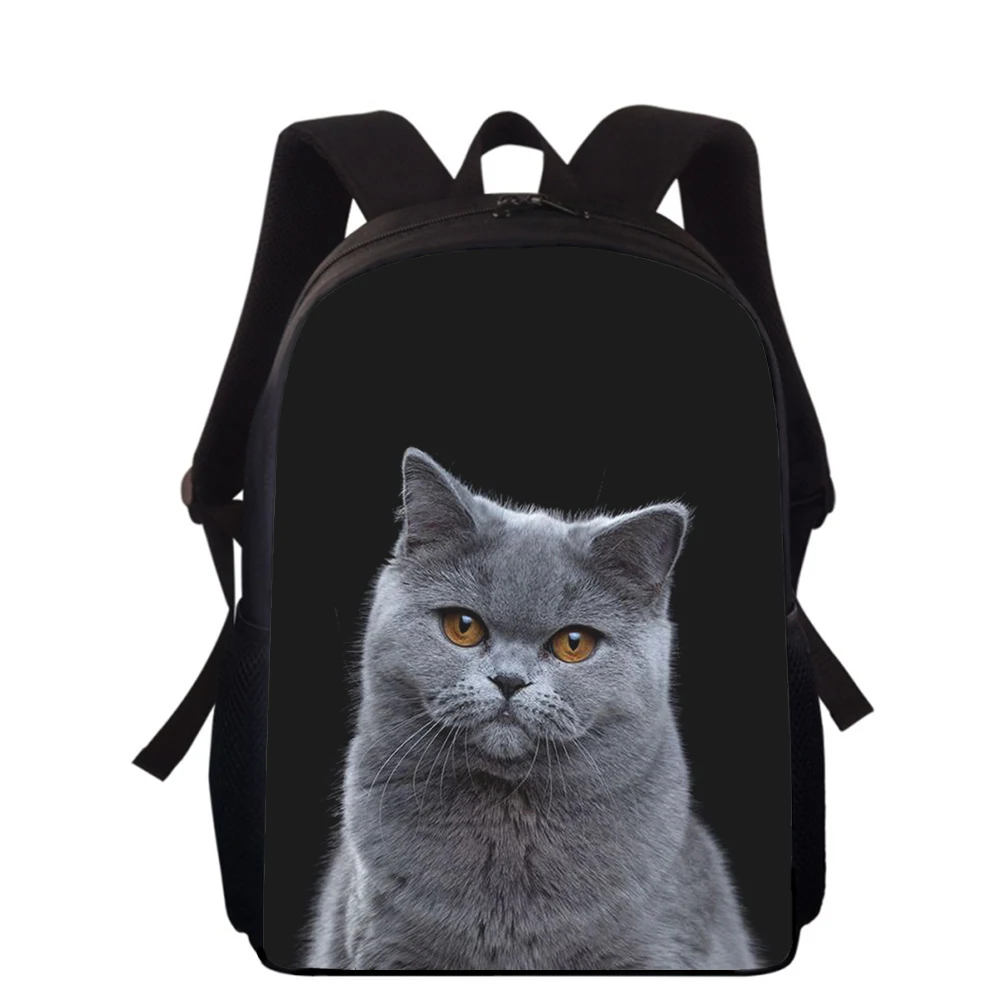 British shorthair cat 15” 3D Print Kids Backpack Primary School Bags for Boys Girls Back Pack Students School Book Bags