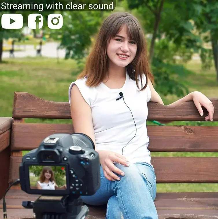 lavalier microphone Universal Mini Microphone For Ios / Type-c / 3.5mm Noise-canceling Recording  Microphone For Iphone Huawei karaoke microphone Microphones