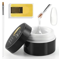 Coscelia Nail Art set with 15ML Clear UV Gel Nail Forms and White UV Gel Brush for Quick Building Nail Extension Manicure Tools 1