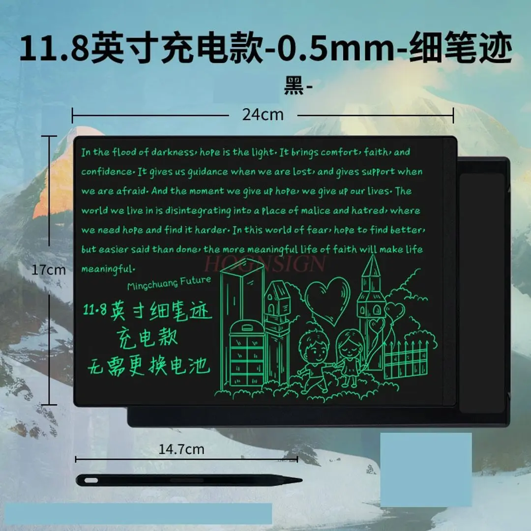 1pcs 충전식 LCD 필기 보드, 정밀 필기 낙서 작은 칠판, 손으로 그린 ??보드