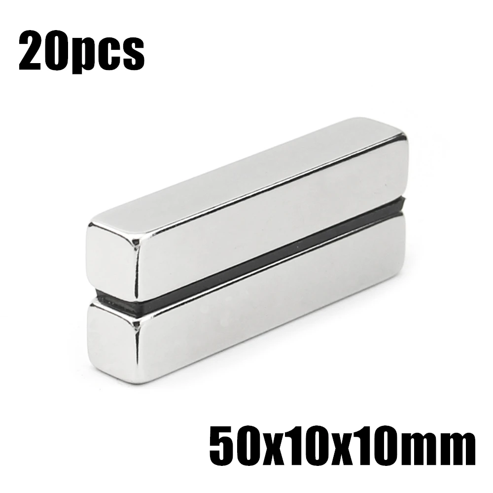 

20pcs 50x10x10mm Super Powerful Strong Rare Earth Block NdFeB Magnet Neodymium N35 Magnets 50*10*10mm